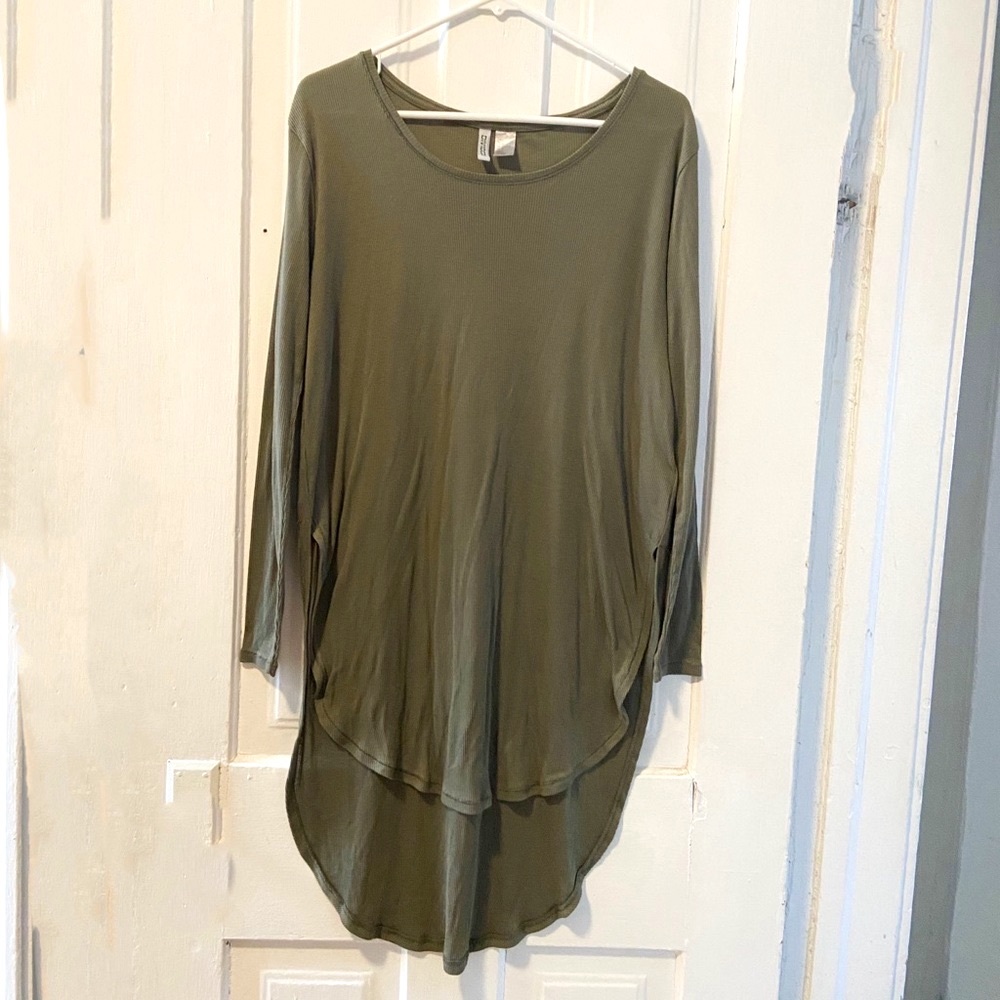Green Tunic Long Sleeve Tee